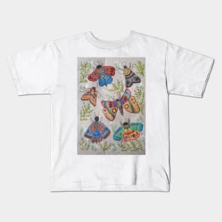 Colorful Moths Kids T-Shirt